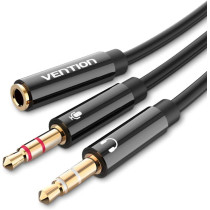 Vention 2 x 3.5mm male (mic and earphone) to 3.5mm female Audio Cable splitter ABS Type BBTBY