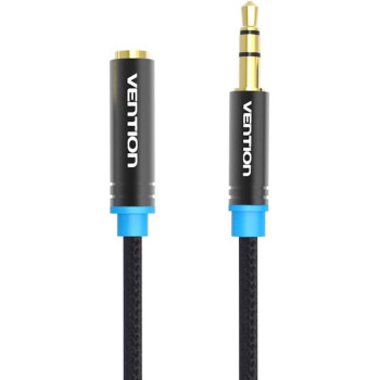 Vention 3.5mm AUX Cord, AUX Cable for Headphones, Phone, Car Stereo, iPhone, iPad, HTC, LG (16FT/5M, 3.5 mm Extension, Black)