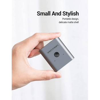 Vention 2 IN 1 OUT HDMI Switch, Bi-Directional HDMI Splitter (One Display at a time) Easy Switch HDMI Selector Support 4K, HDCP Compatible for TV Box, PS4, Laptop, PC HDTV Projector, etc