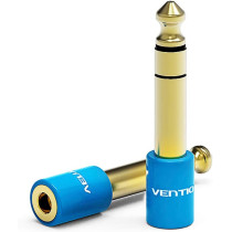 Vention 6.35mm Male to 3.5mm Female Stereo Adapter (2Pack) 1/4 inch Plug Male to 1/8 inch Stereo Jack Female Aux Converter Adapter for Headphone Headset Microphone Amplifier Mixer