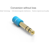Vention 6.35mm Male to 3.5mm Female Stereo Adapter (2Pack) 1/4 inch Plug Male to 1/8 inch Stereo Jack Female Aux Converter Adapter for Headphone Headset Microphone Amplifier Mixer