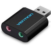 Vention 3.5mm External USB Sound Card usb adapter usb audio Adapter card With Mic USB To Jack 3.5 Converter For PS4 Laptop Computer Headphone Sound Card (no cable)