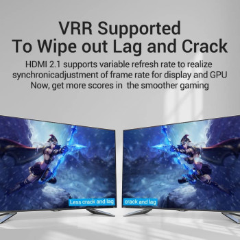 VENTION 8K HDMI Cable, HDMI 2.1 Cable, Ultra High Speed 48Gbps 8K,60Hz 7680P Dolby Vision, Enjoy The HD Vision of The Game, Compatible with PS5,PS4,PS3 (8K HDMI Cotton Braided)