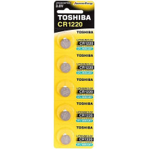 Toshiba CR1220 3V Lithium Coin Cell Battery Pack of 5 batteries