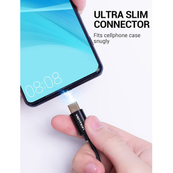 Vention 1.5 meter USB C to 3.5mm Aux Cable, Retractable Gold Plated Type-c to 3.5mm Audio Aux 3.5mm Male to USB-C Male Audio Stereo Cord Speaker Cable for Samsung Note8/S8,Moto Z !