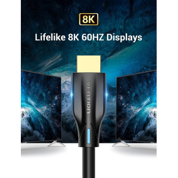 VENTION 8K HDMI Cable, HDMI 2.1 Cable, Ultra High Speed 48Gbps 8K,60Hz 7680P Dolby Vision, Enjoy The HD Vision of The Game, Compatible with PS5,PS4,PS3 (8K HDMI Round Cable)