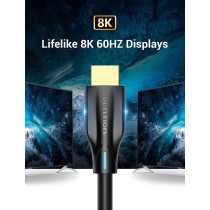 VENTION 8K HDMI Cable, HDMI 2.1 Cable, Ultra High Speed 48Gbps 8K,60Hz 7680P Dolby Vision, Enjoy The HD Vision of The Game, Compatible with PS5,PS4,PS3 (8K HDMI Round Cable)