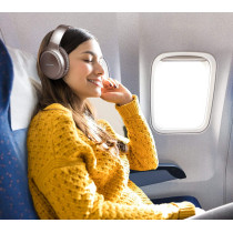 Toshiba Noise Cancelling Bluetooth Headphones | Wireless Over Ear Headphones | Bluetooth Headset with Microphone | 20 Hours of Talk & Music Time | 33 FT Operating Range | RZE-BT1200H(PN)