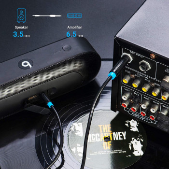 VENTION 6.35mm to 3.5mm Stereo Jack Cable, 6.35mm 1/4 inch to 3.5mm 1/8 inch Audio Stereo Cable Male to Male for iPod, Laptop,Home Theater Devices, and Mixer Amplifiers