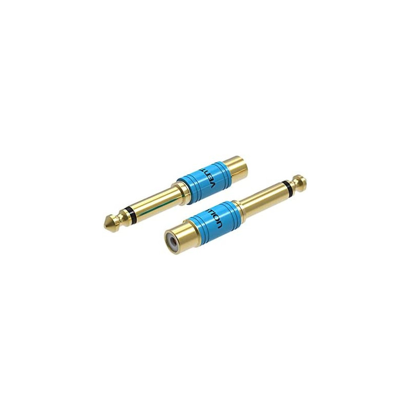 Vention 6.35mm to RCA Female Jack Adapter Stereo Audio 2 Packs for The Microphone, Guitar, Speaker, Amplifier, Mixer, Sound Amplifier, Mixer