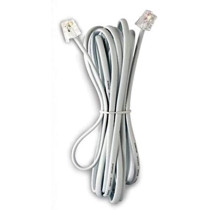 Terminator US Type Telephone Extension Cord White- RJ-11 Male Plug with 4 Core Telephone Cable - Terminator