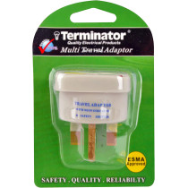 Terminator Multi Traveler Adapter With Shutter & Indicator (UK to Universal)