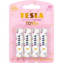 Tesla AA Battery For Kids Girls Toys+ Alkaline - Plus Extra Energy Blister Foil LR6/1.5V Pack of 4