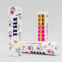 Tesla AA Battery For Kids Girls Toys+ Alkaline - Plus Extra Energy Blister Foil LR6/1.5V Pack of 4