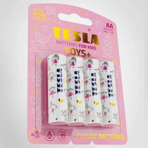Tesla AA Battery For Kids Girls Toys+ Alkaline - Plus Extra Energy Blister Foil LR6/1.5V Pack of 4
