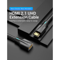 Vention 8K HDMI Cable, HDMI 2.1 Cable , Ultra High Speed 48Gbps 8K,60Hz 7680P Dolby Vision, Enjoy The HD Vision of The Game, Compatible with PS5,PS4,PS3 (8K HDMI Extension Cable, 0.5 Meter)