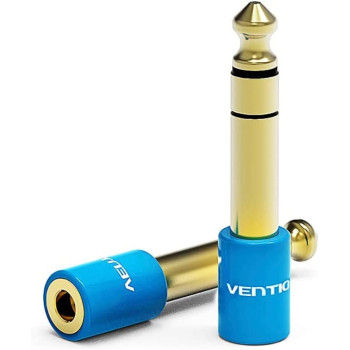 Vention 6.5mm Male to 3.5mm Female Stereo Adapter 1/4 inch Plug Male to 1/8 inch Stereo Jack Female Aux Converter Adapter for Headphone Headset Microphone Amplifier Mixer