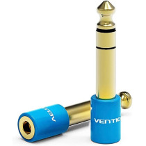 Vention 6.5mm Male to 3.5mm Female Stereo Adapter 1/4 inch Plug Male to 1/8 inch Stereo Jack Female Aux Converter Adapter for Headphone Headset Microphone Amplifier Mixer