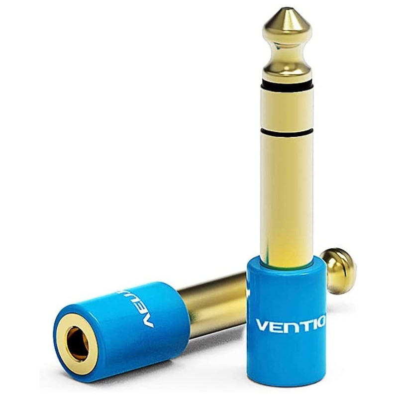 Vention 6.5mm Male to 3.5mm Female Stereo Adapter 1/4 inch Plug Male to 1/8 inch Stereo Jack Female Aux Converter Adapter for Headphone Headset Microphone Amplifier Mixer