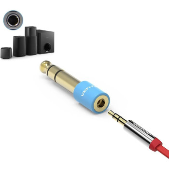 Vention 6.5mm Male to 3.5mm Female Stereo Adapter 1/4 inch Plug Male to 1/8 inch Stereo Jack Female Aux Converter Adapter for Headphone Headset Microphone Amplifier Mixer