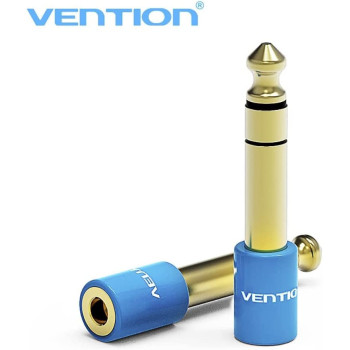 Vention 6.5mm Male to 3.5mm Female Stereo Adapter 1/4 inch Plug Male to 1/8 inch Stereo Jack Female Aux Converter Adapter for Headphone Headset Microphone Amplifier Mixer