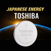 Toshiba 3V Lithium Coin Cell Battery, CR2430, Pack of 5