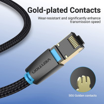 VENTION Cat 8 Ethernet Cable 40Gbps 2000MHz High Speed LAN Patch RJ45 Cable S/FTP Twisted Pair Network Cable for Switch, Router, Patch Panel, PS4, Xbox, Data Center (Cat.8 SFTP Braided)
