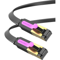 VENTION CAT 7 Ethernet Cable,CAT7 Flat Gigabit Lan Network RJ45 Cable,High-Speed Patch Cord Flat 10Gbps for 600MHz/s STP,Compatible for Switch,Router,Modem,Patch Panel,Access Point,Patch Fields