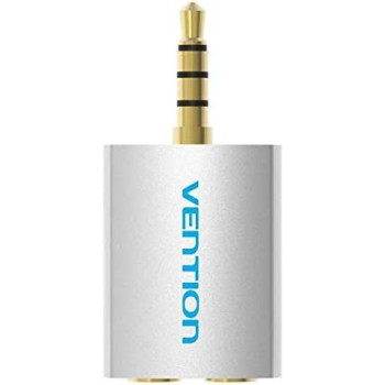 Vention BDAW0 Audio Splitter 3.5mm Male to Dual Audio 3.5mm Female Adapter Supports Mac & Windows Devices.