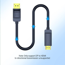 VENTION Cable, 4K,30Hz DP Male to HDMI Male Gold Plated HAG series for PC, Laptop, TV, Projectors, Monitors Gold-Plated (DP to HDMI 4K)