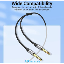 VENTION Audio Guitar Mixer Amplifier Speaker Cable (3.5mm to 2X 6.5mm)