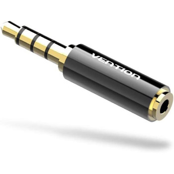 Vention BFBB0 3.5mm Male to 2.5mm Female Audio Adapter Metal Black
