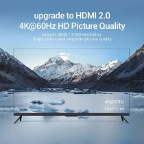 Vention AFOH0 3 in 1 out HDMI Switcher 4K HD HDMI 2.0 Splitter with Remote Control compatible with Laptop/DVD Player/PC/4K HDTV/LCD/Projector