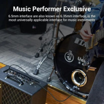 Vention Aux Guitar Cable 6.5 Jack 6.5mm to 6.5mm Audio Cable 6.35mm Aux Cable for Stereo Guitar Mixer Amplifier Speaker (6.5mm to 6.5mm, 0.5 Meter)
