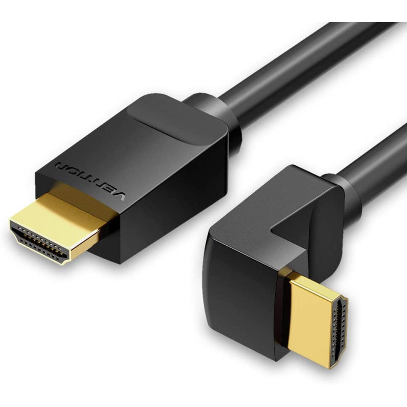 Vention AAQBG HDMI Angle Cable 4K HDMI 2.0 Cable HDMI 270 Degree Angle Adapter for Apple TV PS4 Splitter Video Audio (90 Degree)