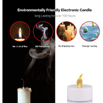 12 pcs/set Led flickering battery operated tea light