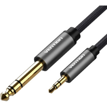 Vention 3.5 mm to 6.35 mm Mono Cable(2m/6.5ft),Vention 6.35mm 1/4" Male to 3.5mm 1/8" Male TRS Stereo Audio Cable with Zinc Alloy Housing and Braid Compatible for Laptop,Home Theater Devices and Amplifiers