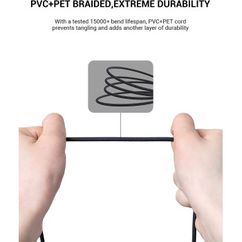 VENTION 3.5mm Audio Mic Extension Cable,VENTION Headphone Extension Cable 4 pole 3.5mm audio extension cable Stereo audio cable, gold-plated interface nylon braided cable, for headset/TV/laptop