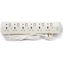 Terminator 6 Way Universal Power Extension Socket with 3M Cable TPB-6G