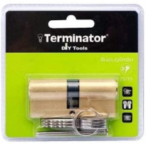 Terminator 70mm (35/35mm) Terminator Brass Door Lock Cylinder With 3 Nickel Plated Steel Keys