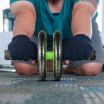 SPALL IMPEX Ab Wheel Roller Abdominal Trainer with Knee mat - Green/Black