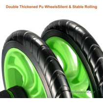 SPALL IMPEX Ab Wheel Roller Abdominal Trainer with Knee mat - Green/Black
