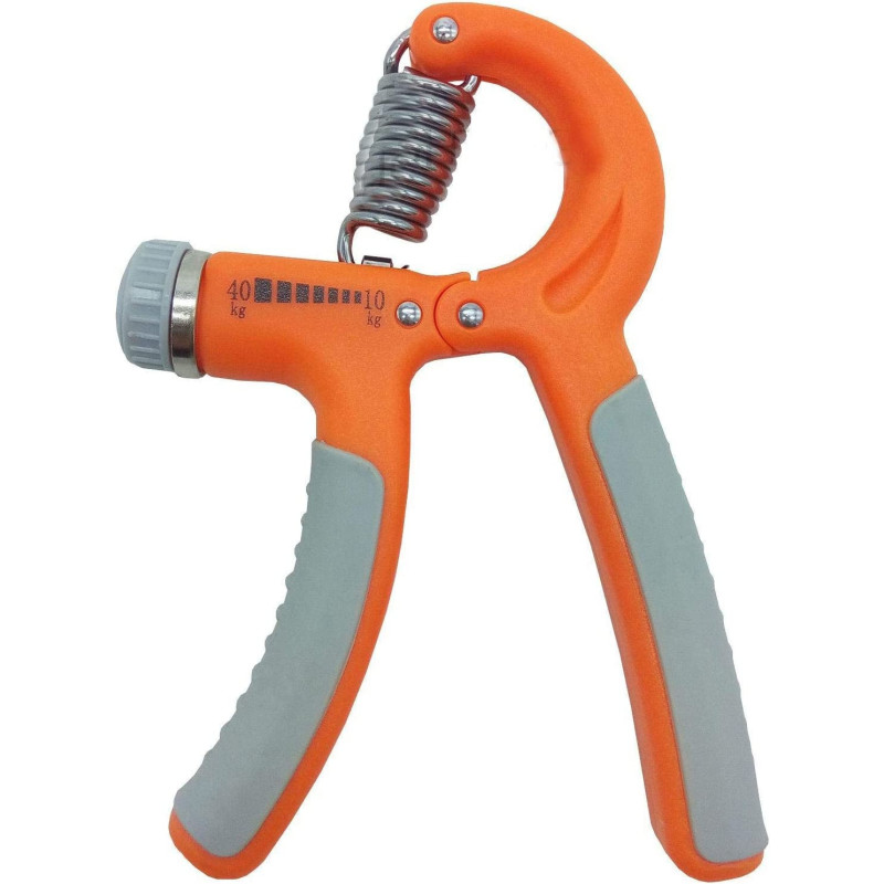 Adjustable Resistance Hand Grip 10-40 Kg - Orange/Gray