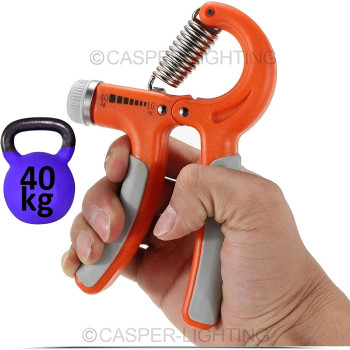 Adjustable Resistance Hand Grip 10-40 Kg - Orange/Gray