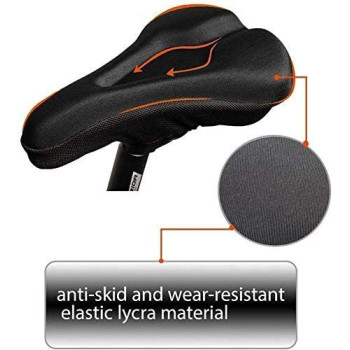 Bike Seat cover Soft Wide Exercise Bicycle Cushion For Bike saddle, Comfortable Cover Fits Cruiser And Stationary Bikes, Indoor Cycling