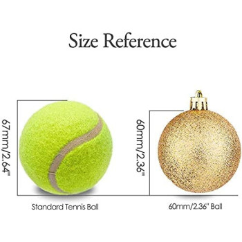 BUY4LESS - 24 pcs 6 cm Christmas Tree Ball Bauble Hanging Ornament Christmas Decoration Home Gold