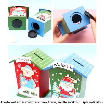 BUY4LESS - Decoration Ornament Christmas Themed Box Creative Cartoon Piggy Bank for Children, size 11.5 X 9.5 X 6 cm Coin Box 1 PC, assorted design (Xmas)