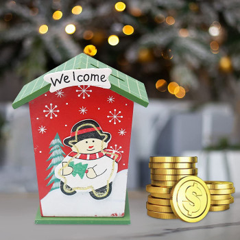 BUY4LESS - Decoration Ornament Christmas Themed Box Creative Cartoon Piggy Bank for Children, size 11.5 X 9.5 X 6 cm Coin Box 1 PC, assorted design (Xmas)