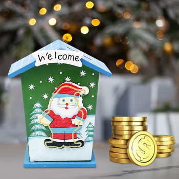 BUY4LESS - Decoration Ornament Christmas Themed Box Creative Cartoon Piggy Bank for Children, size 11.5 X 9.5 X 6 cm Coin Box 1 PC, assorted design (Xmas)