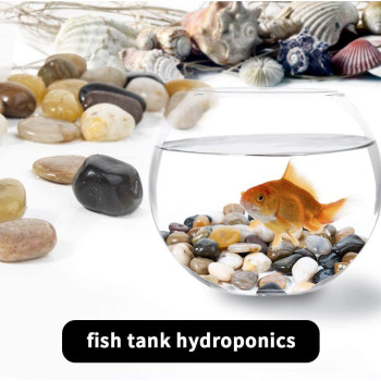 BUY4LESS - Decorative Stone 500 Gram for Fish Aquarium and Flower, Decor Pebbles, for Outdoor & Indoor Home Garden Decoration, Arts & Crafts Projects, Party Favors (500 Gram, Natural)